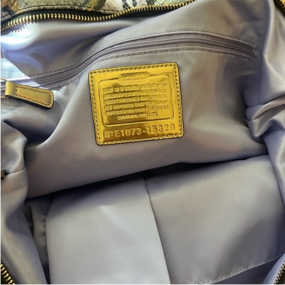 Coach Studded Snake Print Shoulder Bag - Picture 7 of 15